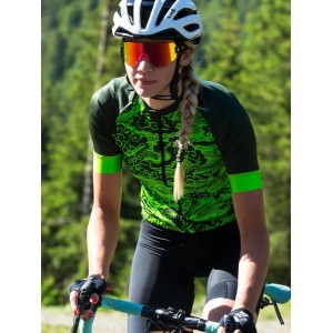 BEIJING 2008 Radtrikot Damen kurzarm grün (E21-4449)