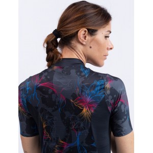 ALE CHIOS LADY Radtrikot Damen kurzarm schwarz