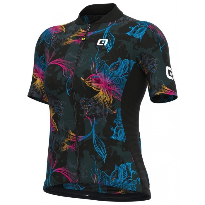 ALE CHIOS LADY Radtrikot Damen kurzarm schwarz