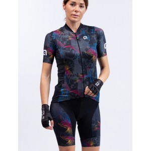 ALE CHIOS LADY Radtrikot Damen kurzarm schwarz