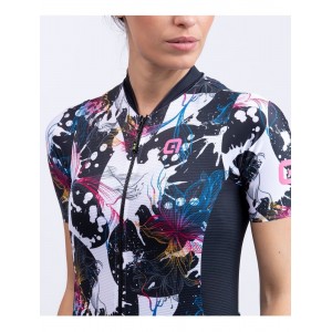 ALE CHIOS LADY Radtrikot Damen kurzarm weiß