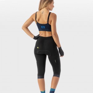 ALE CLASSICO Radhose Damen 3/4 schwarz