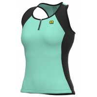ALE COLOR BLOCK LADY TOP Radtrikot Damen ärmellos türkis E22