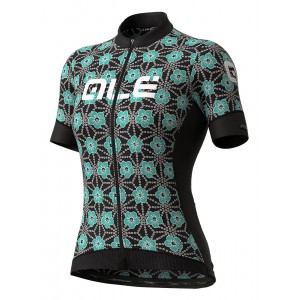 ALE GARDA LADY Radtrikot Damen kurzarm schwarz/celeste