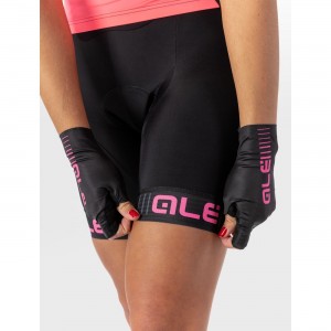 ALE TRAGUARDO Radhose Damen kurz schwarz/pink