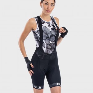 ALE TRAGUARDO Trägerhose Damen kurz schwarz/weiß
