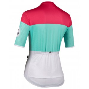 GORDONA Radtrikot Damen kurzarm weiß/celeste/pink (E21-4700)