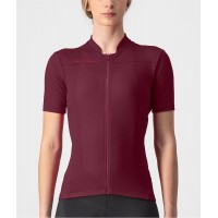 ANIMA 3-Radtrikot Damen kurzarm bordeaux