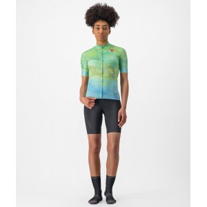 MARMO Radtrikot Damen kurzarm grün-blau (multicolor baby blue)