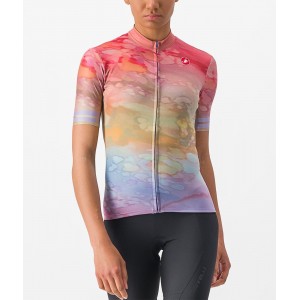 MARMO Radtrikot Damen kurzarm pink-lila (multicolor violet mist)