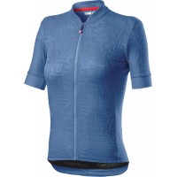 Promessa Jacquard Radtrikot Damen kurzarm blau (agate blue)