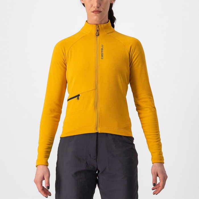 UNLIMITED TRAIL Gravel Damen Radtrikot langarm gelb (goldenrod/dark gray)