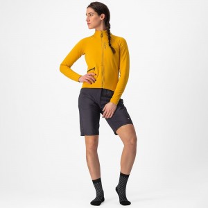 UNLIMITED TRAIL Gravel Damen Radtrikot langarm gelb (goldenrod/dark gray)