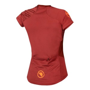 WMS SINGLETRACK Radtrikot Damen kurzarm weinrot (E6169CC)