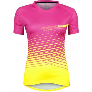 MTB ANGLE Radtrikot Damen kurzarm pink/neongelb (9001531)