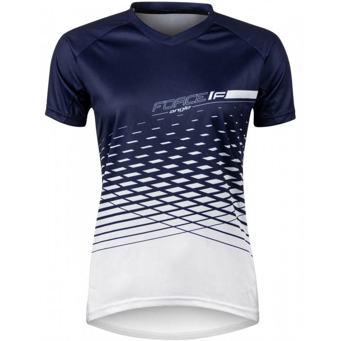 MTB ANGLE Radtrikot Damen kurzarm weiß/blau (9001532)