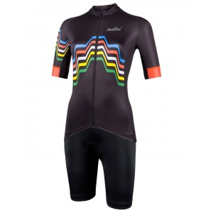 Damen Radsport-Set (Radtrikot New Beijing 2008+Radhose Cortina 1956) schwarz (E22)