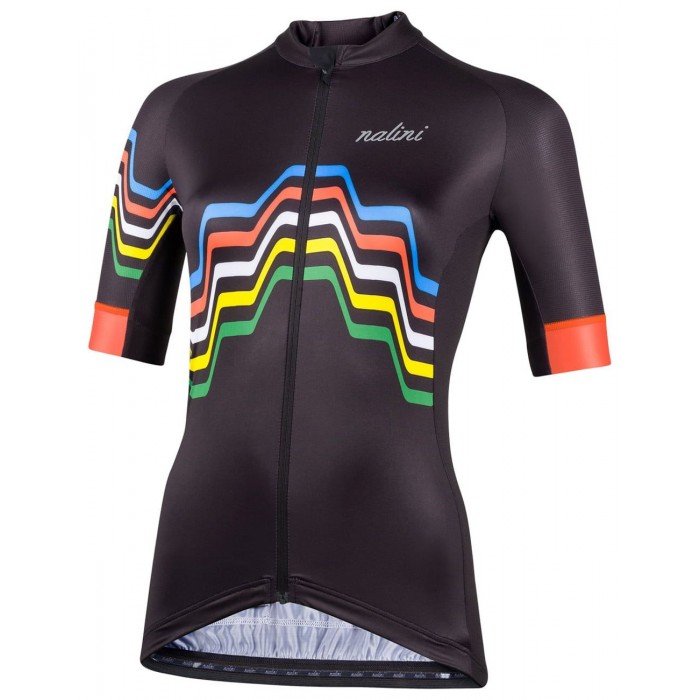 New Beijing 2008 Radtrikot Damen kurzarm schwarz (E22-4000)
