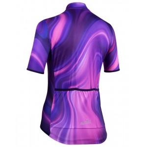 New Turin 2006 Radtrikot Damen kurzarm blau/lila (E22-4250)