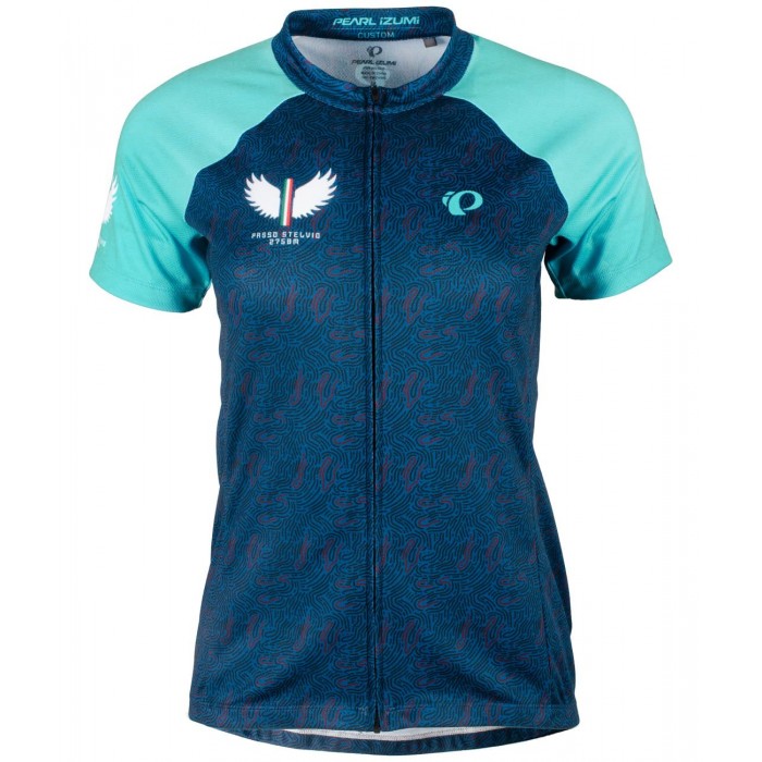 CLASSIC Stilfser Joch Radtrikot Damen kurzarm blau