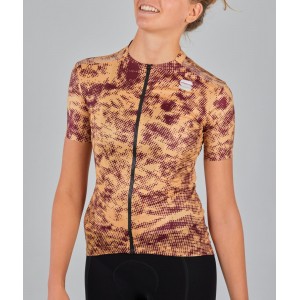ESCAPE SUPERGIARA Radtrikot Damen kurzarm gold