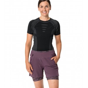 ALTISSIMI Damen Bike Shorts mit Innenhose pflaume (blackberry)