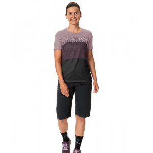 MOAB VI MTB Radtrikot Damen kurzarm schwarz/flieder (lilac dusk)
