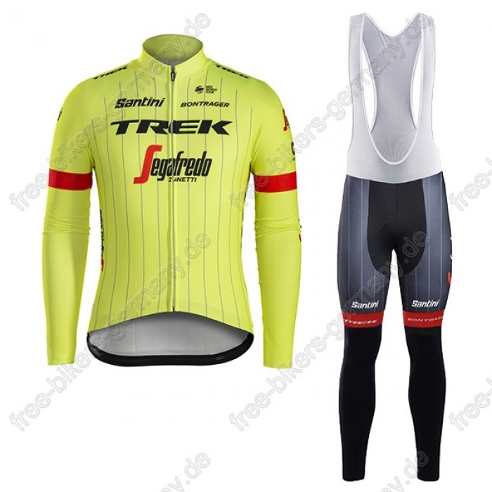 Profiteam 2018 TREK SEGAFREDO Pro gelb Fahrradbekleidung Trikot Langarm+Lang Tr Radtrikot Kaufen