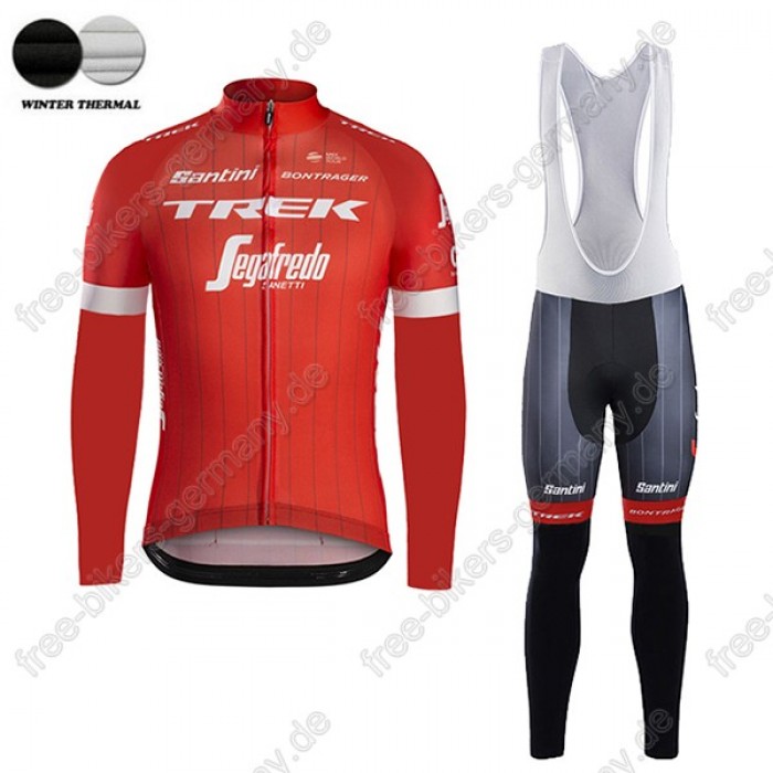 Profiteam 2018 TREK SEGAFREDO Pro rot Winter Fahrradbekleidung Trikot Langarm+Lang Tr Radtrikot Kaufen