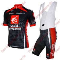 Profiteam 2018 CAISSE D'EPARGNE Radbekleidung Satz Trikot Kurzarm+Trägerh Radtrikot Kaufen