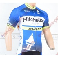 Profiteam 2018 Mitchelton Scott blau Trikot Kurzarm Outlet Radtrikot Kaufen