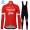 Profiteam 2018 Trek Segafredo rot thermique Fahrradbekleidung Trikot Langarm+Lang Tr Radtrikot Kaufen