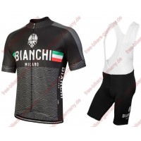 Profiteam 2018 Bianchi Milano Attone schwarz Radbekleidung Satz Trikot Kurzarm+Trägerhosen Sets Radtrikot Kaufen