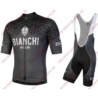 Profiteam 2018 Bianchi Milano schwarz Radbekleidung Satz Trikot Kurzarm+Trägerhosen Sets Radtrikot Kaufen
