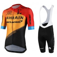 Fahrradbekleidung Radsport 2020 Bahrain McLaren Radbekleidung Satz Trikot Kurzarm+Trägerhosen Se Radtrikot Kaufen