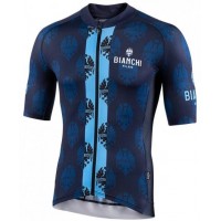 Fahrradbekleidung Radsport 2020 BIANCHI MILANO Roncaccio Trikot Kurzarm Outlet blau Radtrikot Kaufen
