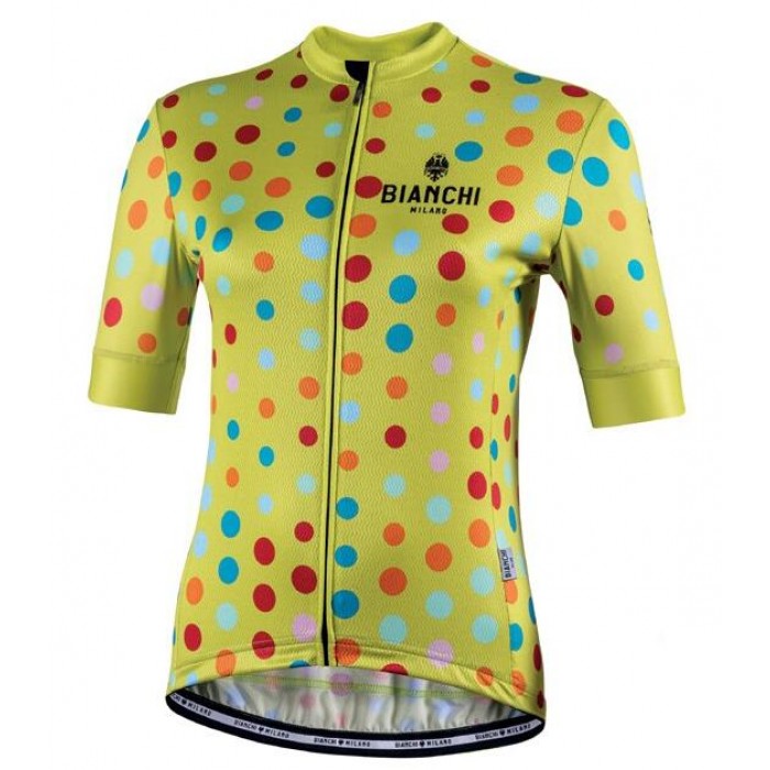 Fahrradbekleidung Radsport 2020 Damen BIANCHI MILANO Silis Trikot Kurzarm Outlet gelb Radtrikot Kaufen