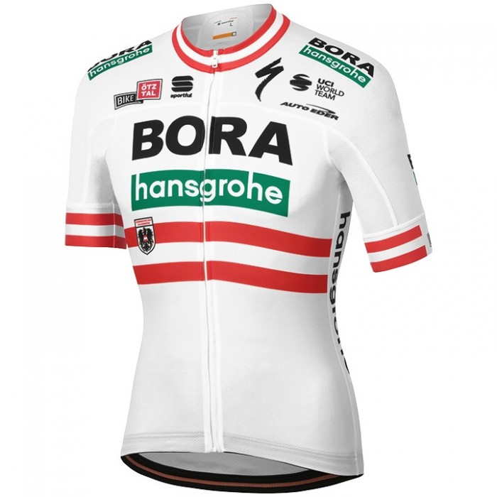 Fahrradbekleidung Radsport 2020 Trikot Kurzarm Outlets BORA-hansgrohe Campione austriaco Radtrikot Kaufen