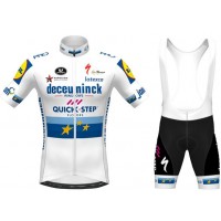 Fahrradbekleidung Radsport 2020 DECEUNINCK QUICK-STEP European Champion Radbekleidung Satz Trikot Kurzarm+Trägerhosen Radtrikot Kaufen