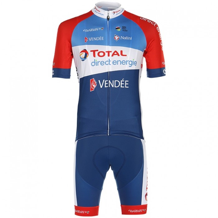 Fahrradbekleidung Radsport 2020 Team Total Direct Energie Radbekleidung Satz Trikot Kurzarm+Fahrradhose Se Radtrikot Kaufen