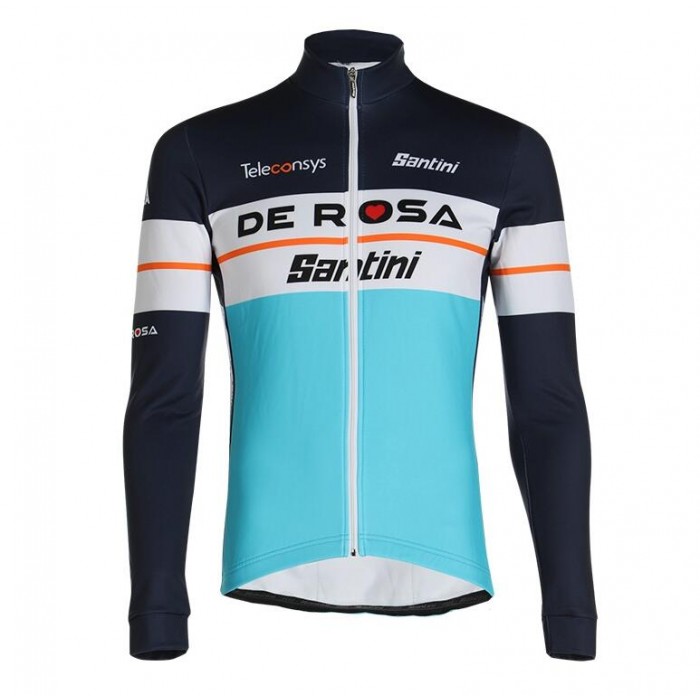 Fahrradbekleidung Radsport 2020 TEAM DE-ROSA SANTINI Trikot Langarm Bl Radtrikot Kaufen