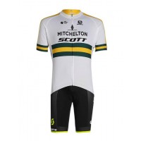 Fahrradbekleidung Radsport 2020 MITCHELTON SCOTT Australian Champion Radbekleidung Satz Trikot Kurzarm+Trägerhosen S Radtrikot Kaufen
