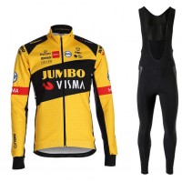 Fahrradbekleidung Radsport 2020 TEAM JUMBO-VISMA Set Radbekleidung Trikot Langarm+ Trägerhos Radtrikot Kaufen