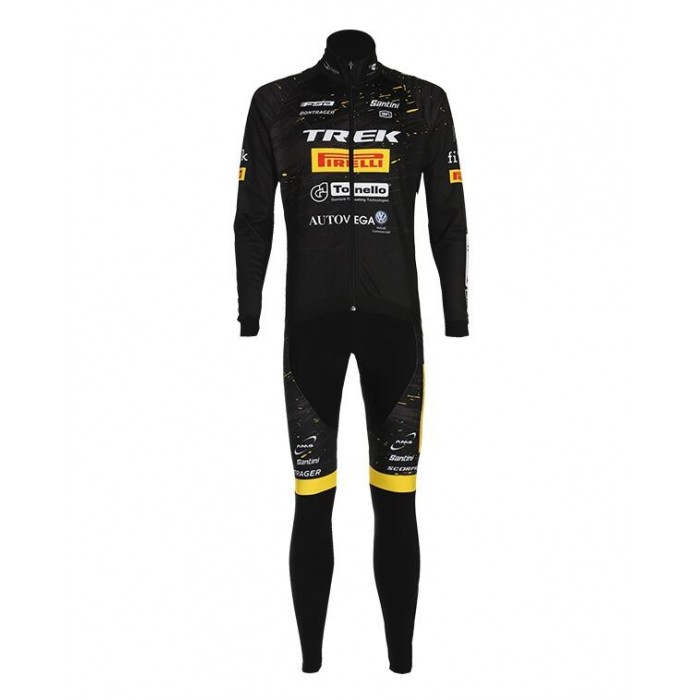 Fahrradbekleidung Radsport 2020 TREK PIRELLI Set Radbekleidung Trikot Langarm+ Trägerhosen Schwa Radtrikot Kaufen