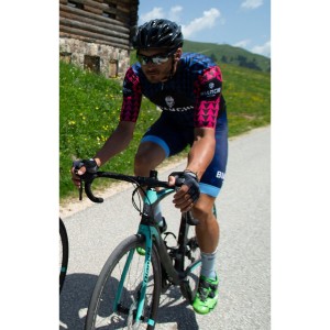 MASSARI Radtrikot kurzarm blau