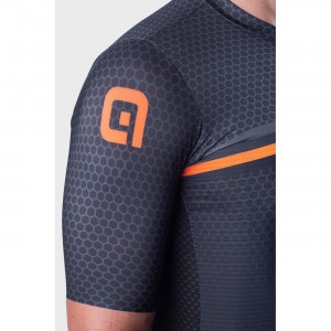 ALE BRIDGE Radtrikot kurzarm schwarz