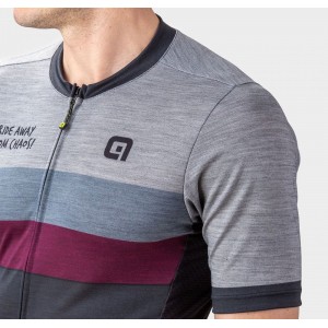 ALE CHAOS Gravel Radtrikot kurzarm schwarz/grau