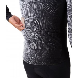 ALE CIRCUS Radtrikot langarm schwarz/weiß
