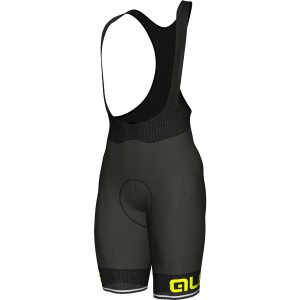 Übergröße ALE CORSA Trägerhose kurz schwarz/neongelb