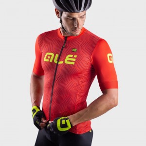 ALE CROSS Radtrikot kurzarm rot